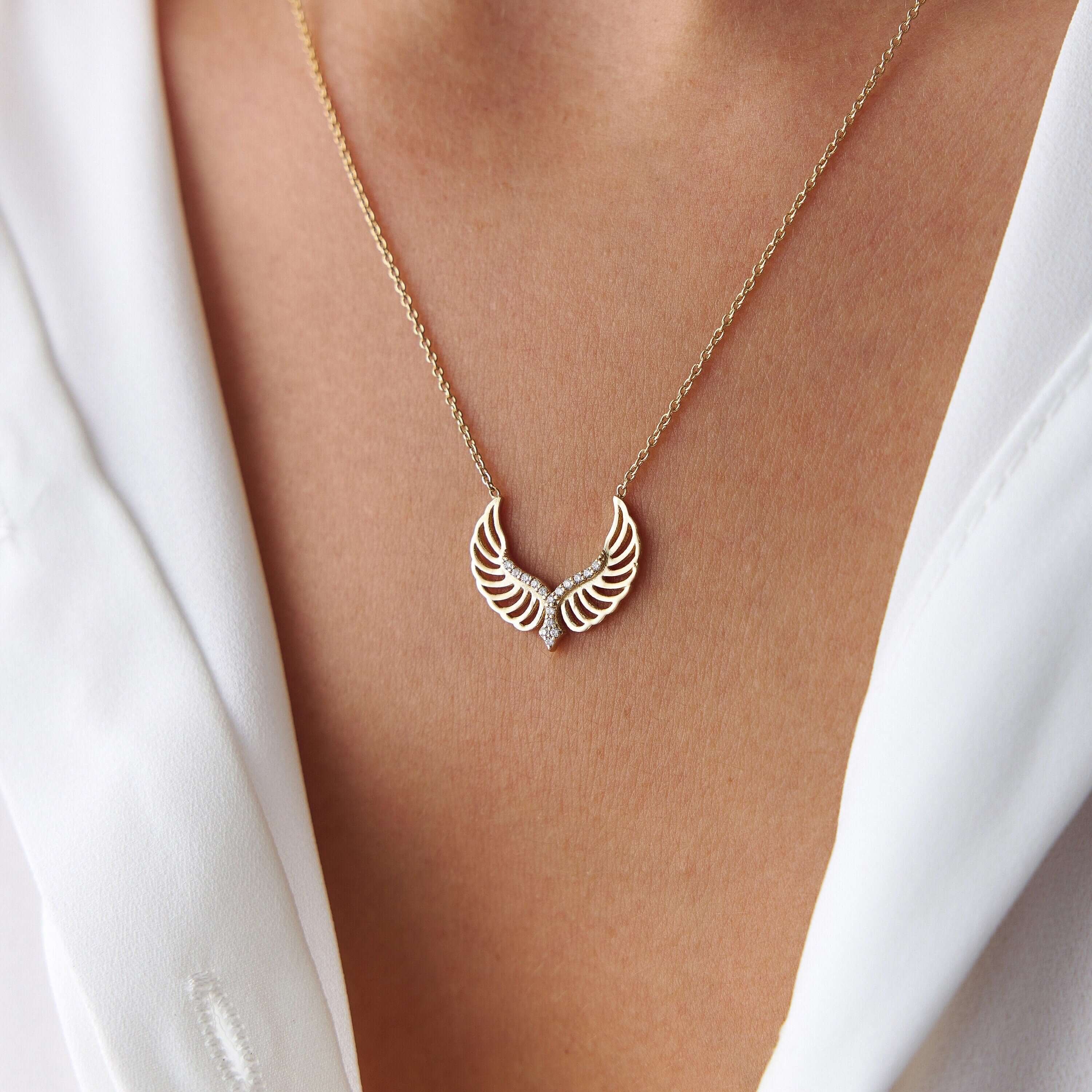 Pırlanta Melek Kanat Kolye / Wings Of An Angel