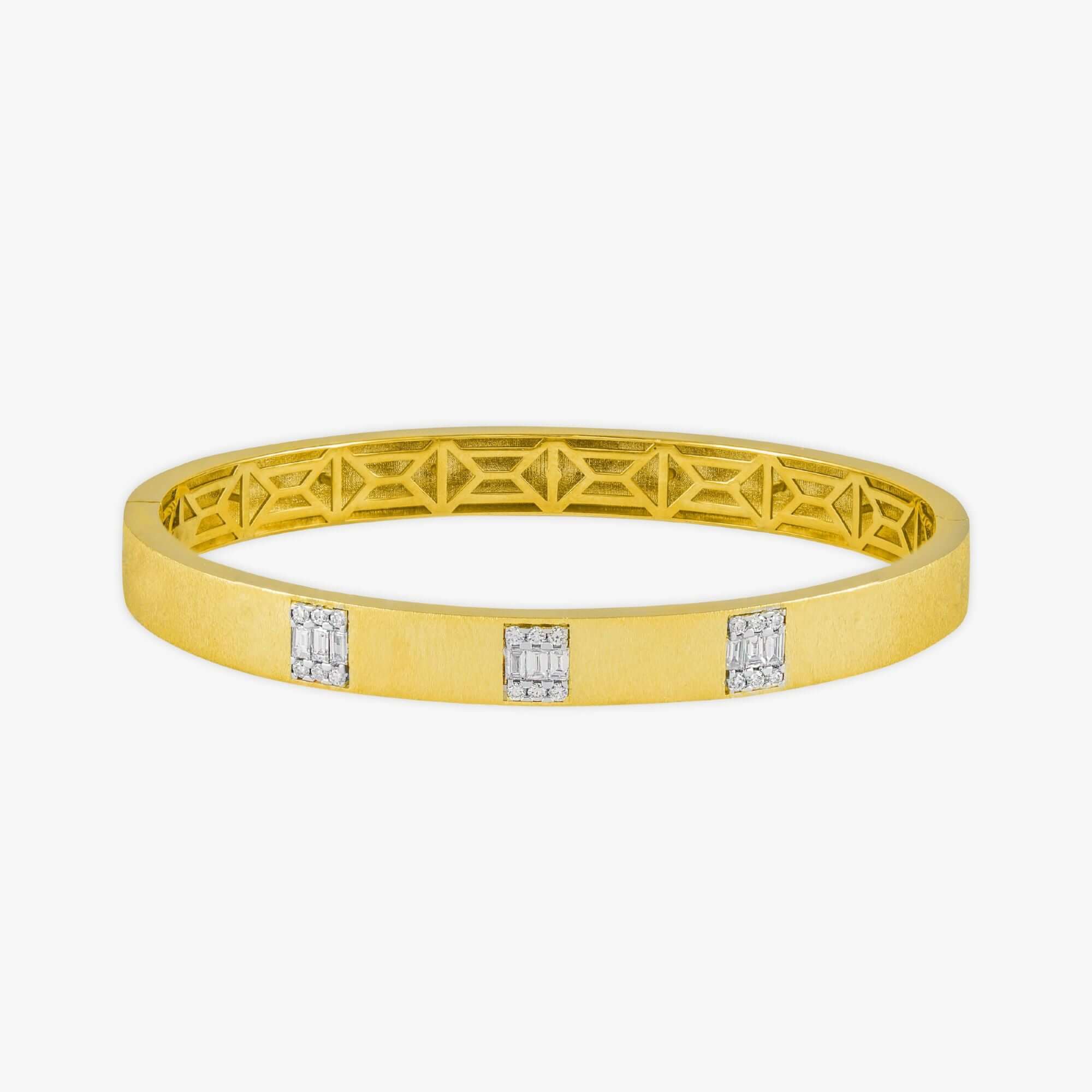 Modern Mat Pırlanta Bilezik / Modern Matte