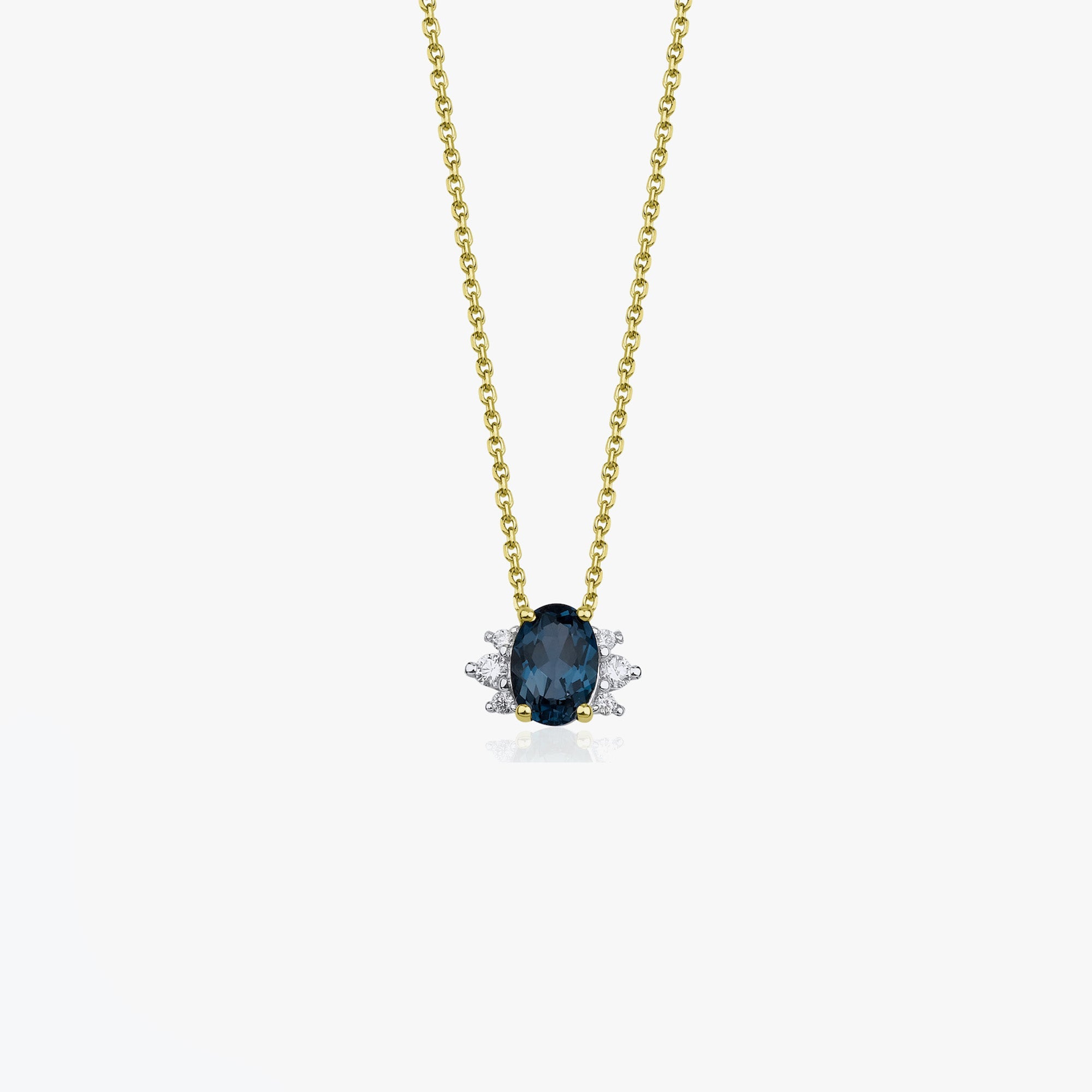 London Blue Topaz ve Pırlanta Kolye