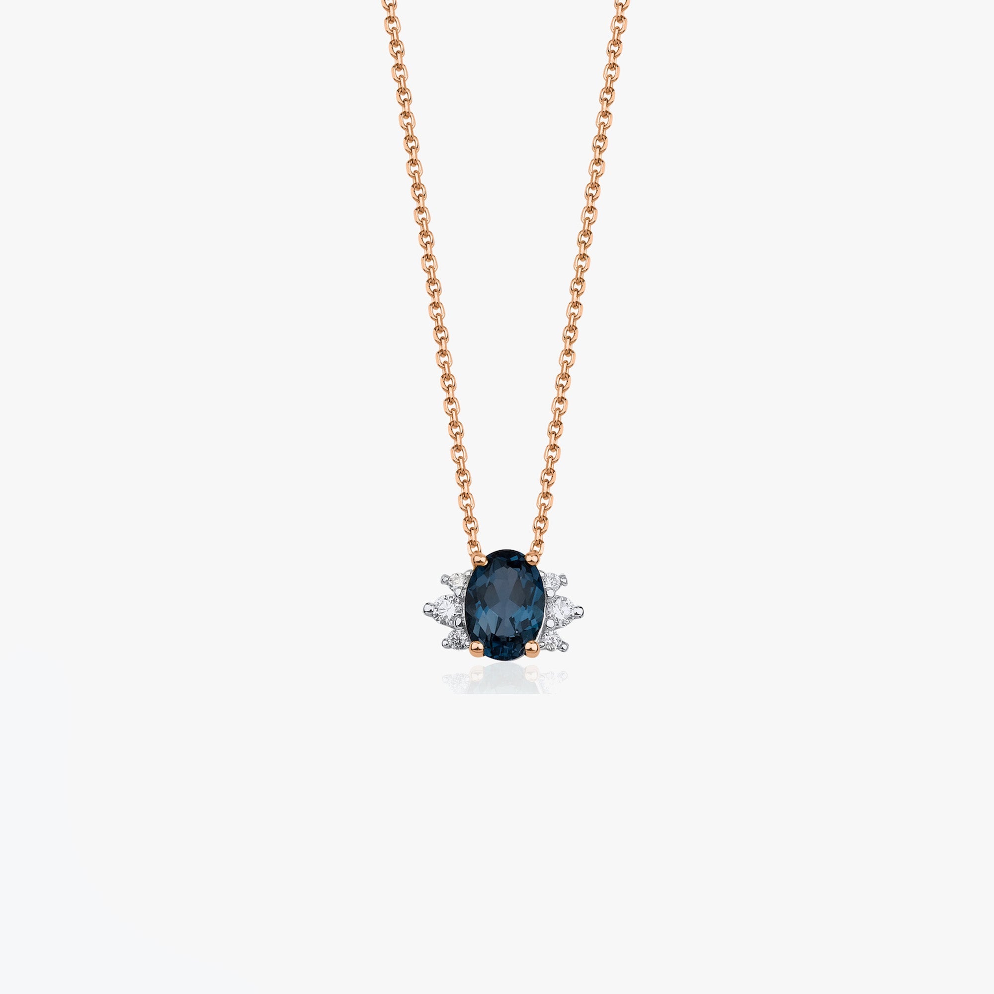 London Blue Topaz ve Pırlanta Kolye