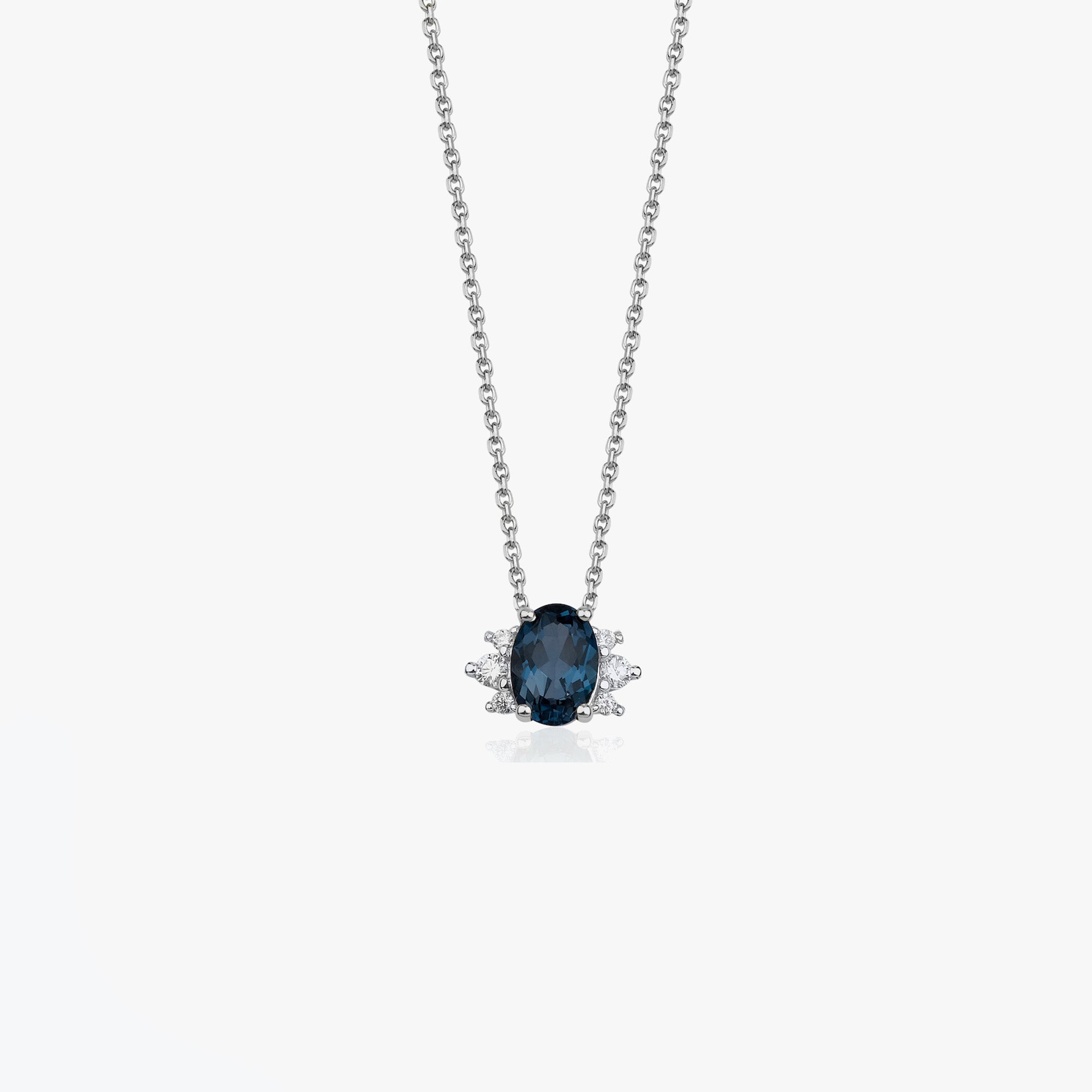 London Blue Topaz ve Pırlanta Kolye