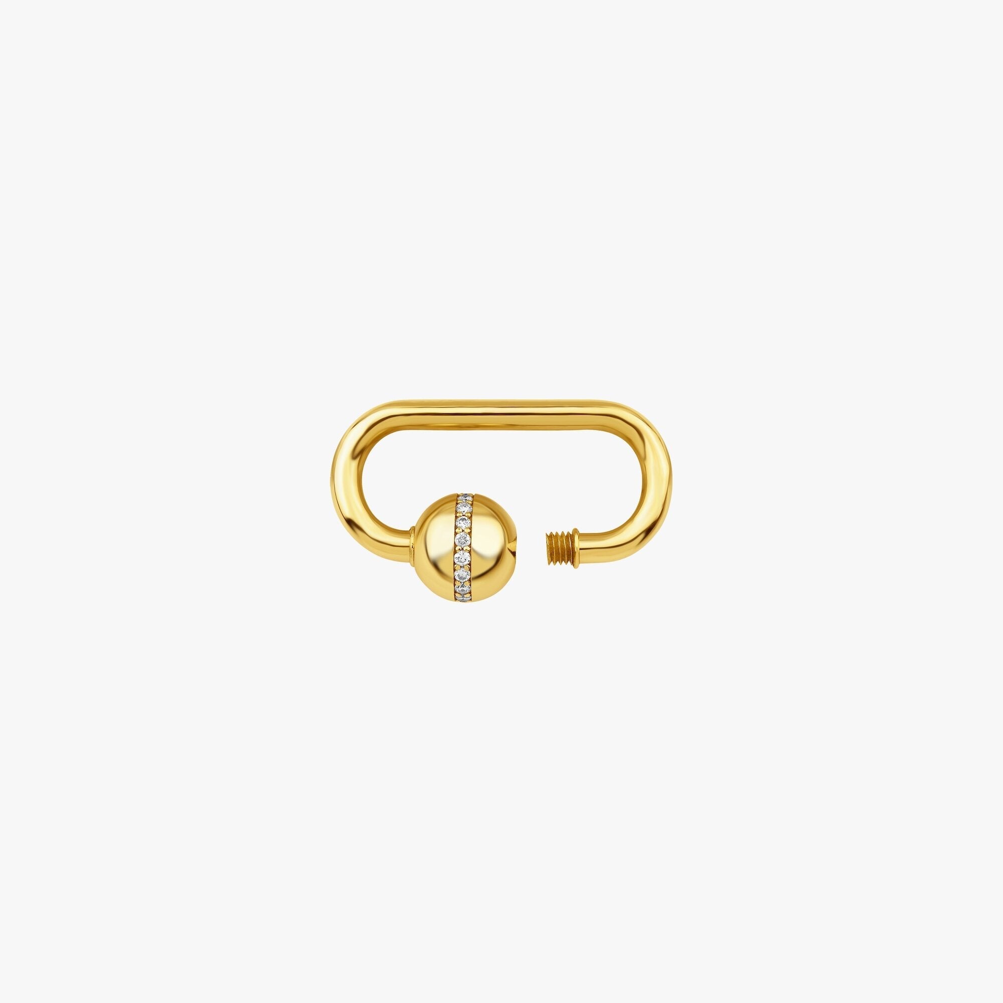 Pırlanta Kilit Kolye / Diamond Carabiner Lock