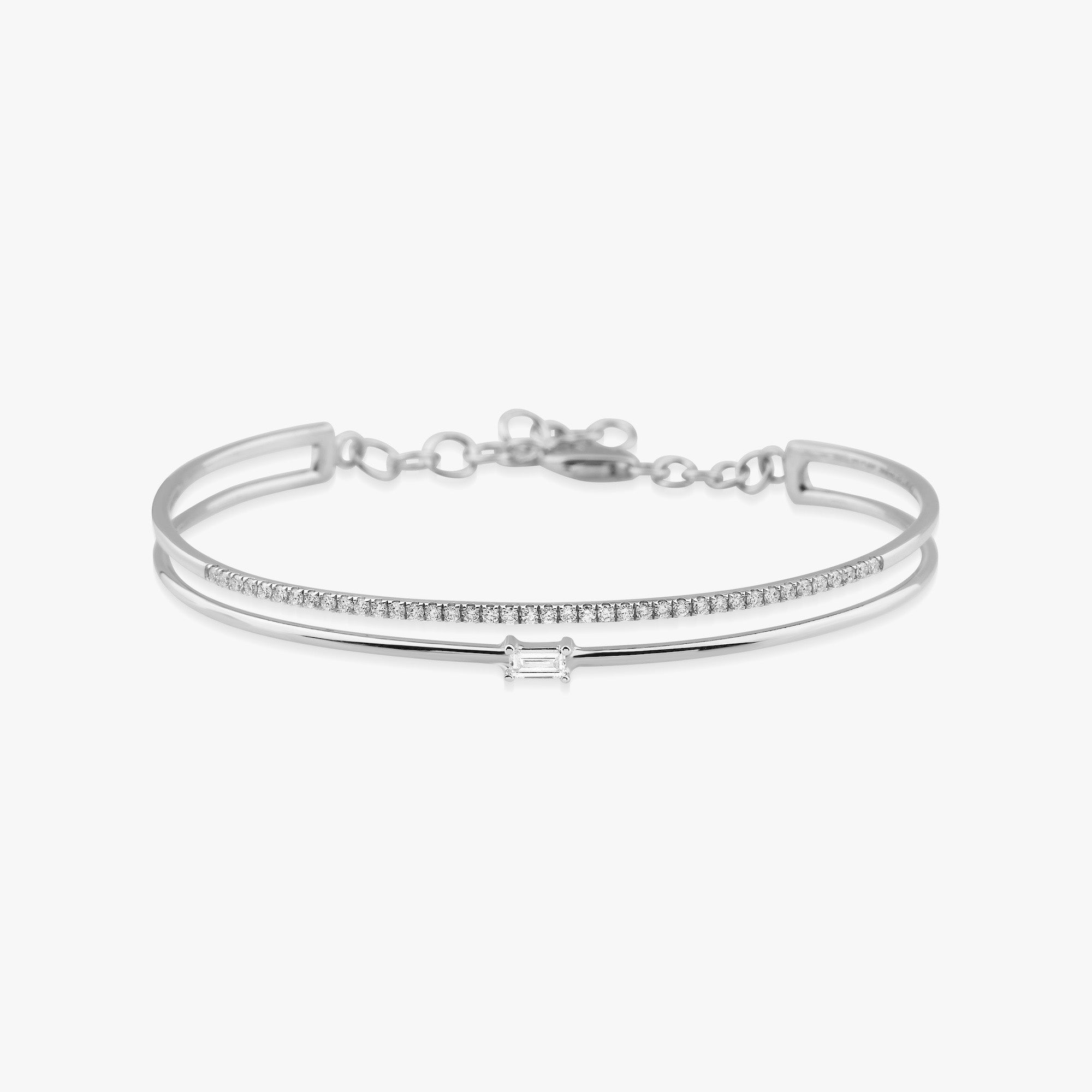 Çift Pırlanta Bilezik / Double Bangle