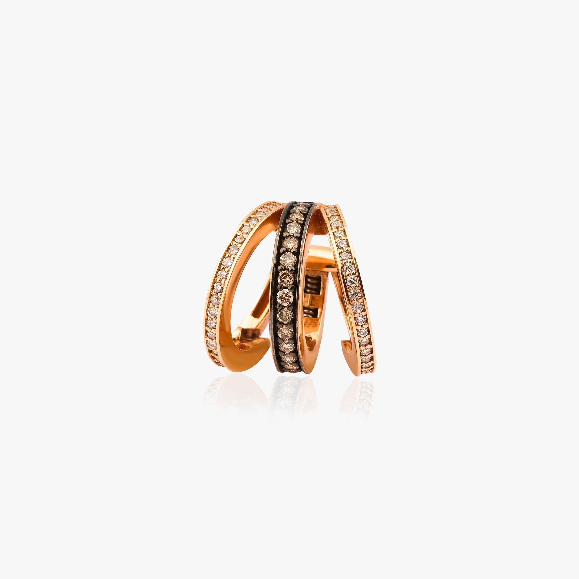 Üç Çizgili Pırlanta Ear Cuff / Trio Cuff