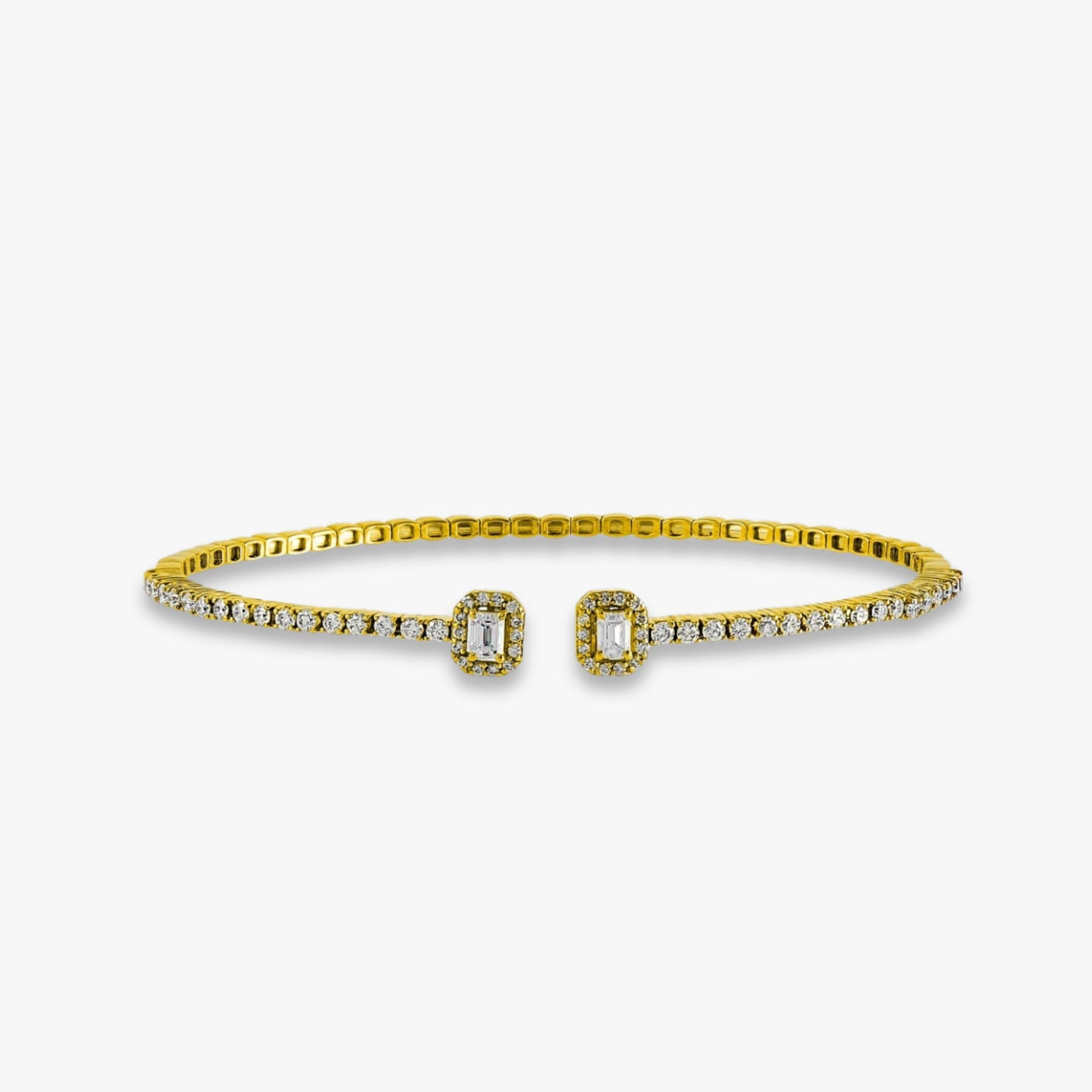 Modern Pırlanta Cuff Bilezik