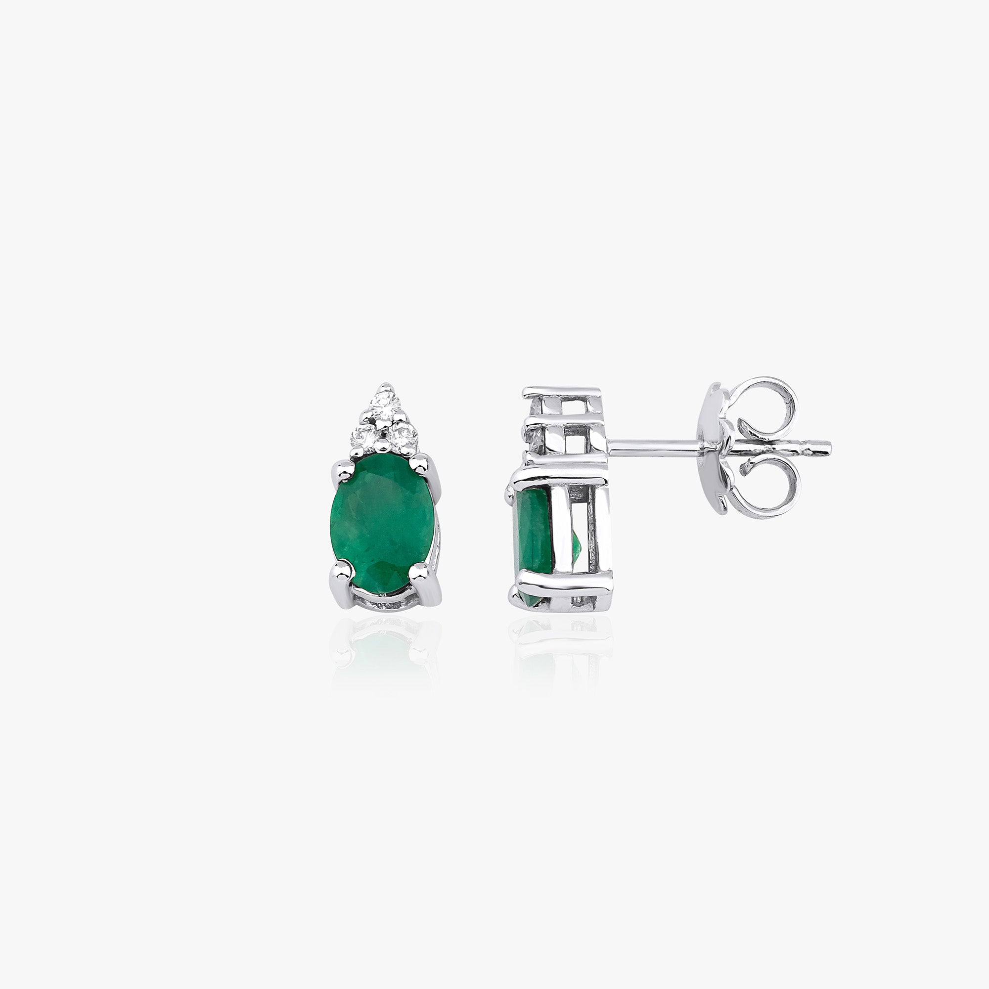 Zümrüt ve Pırlanta Küpe / Green Ovals