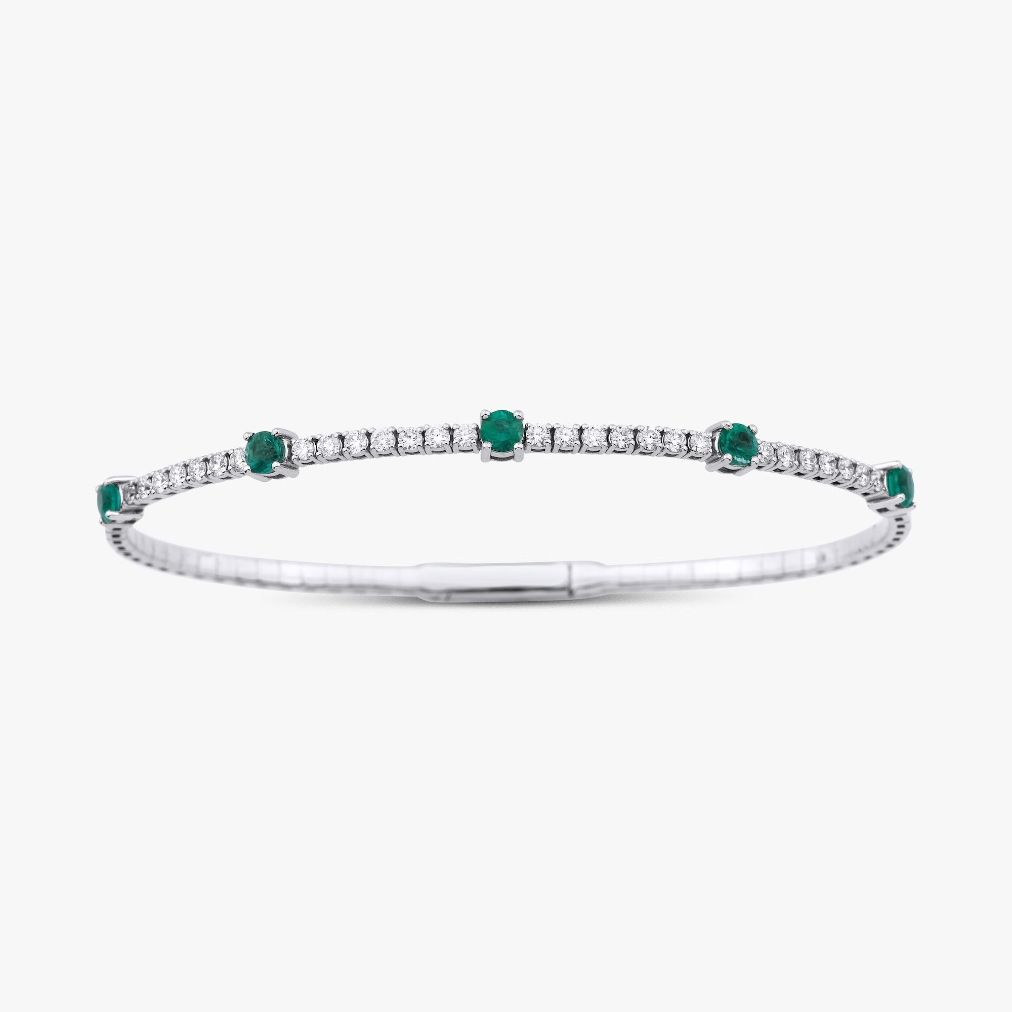 Esnek Zümrüt ve Pırlanta Bilezik