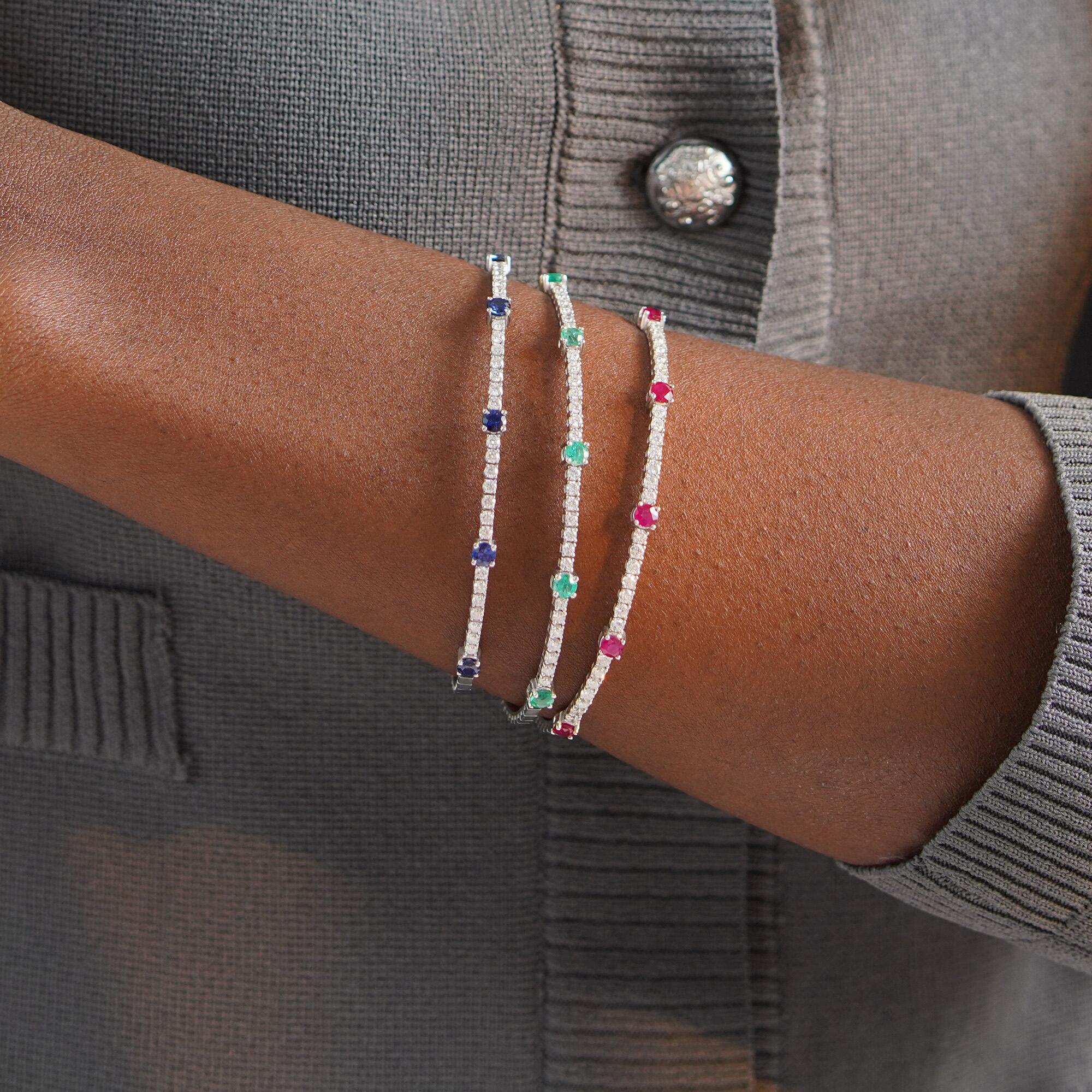 Esnek Yakut ve Pırlanta Bilezik