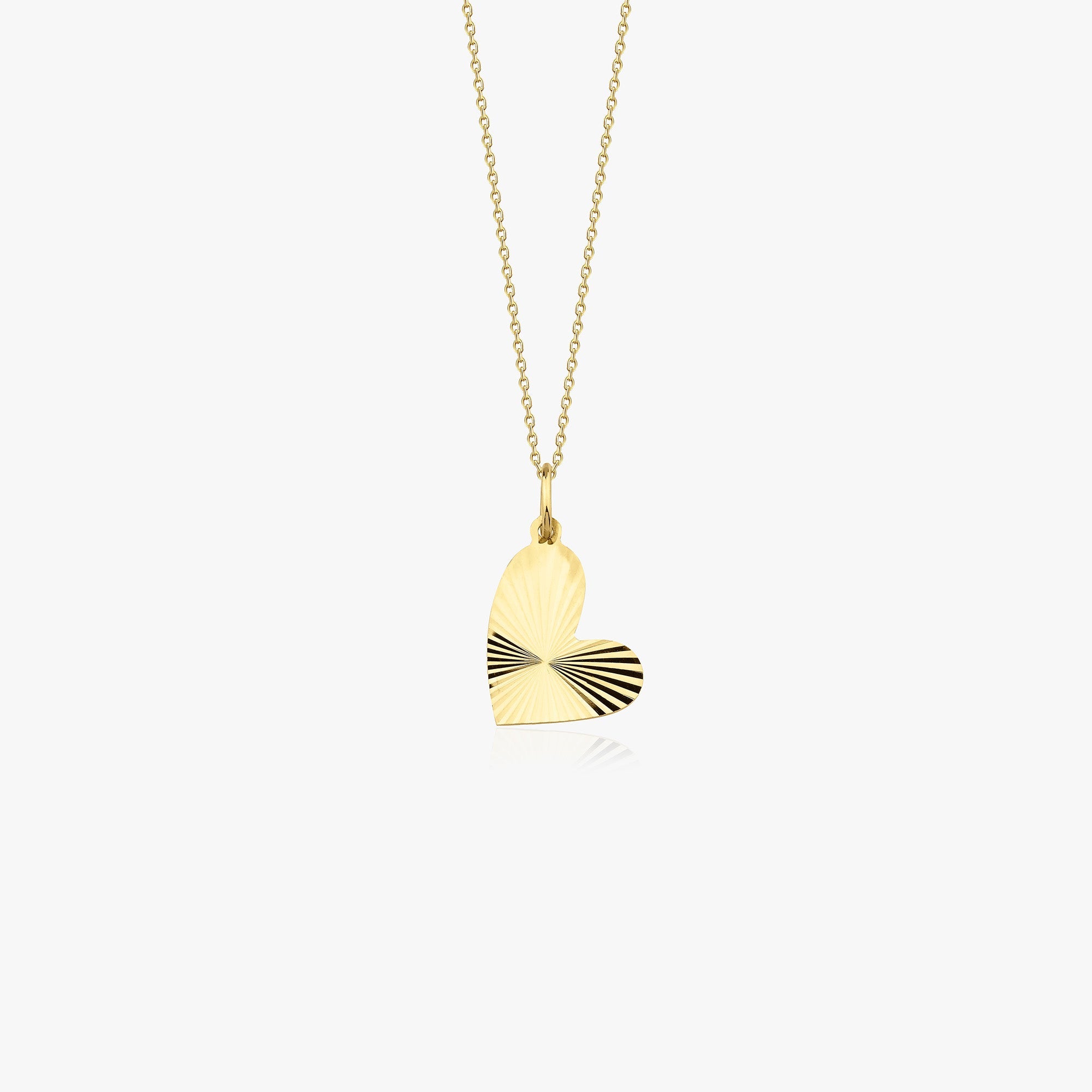 Minimal Lazer Kesim Kalp Kolye