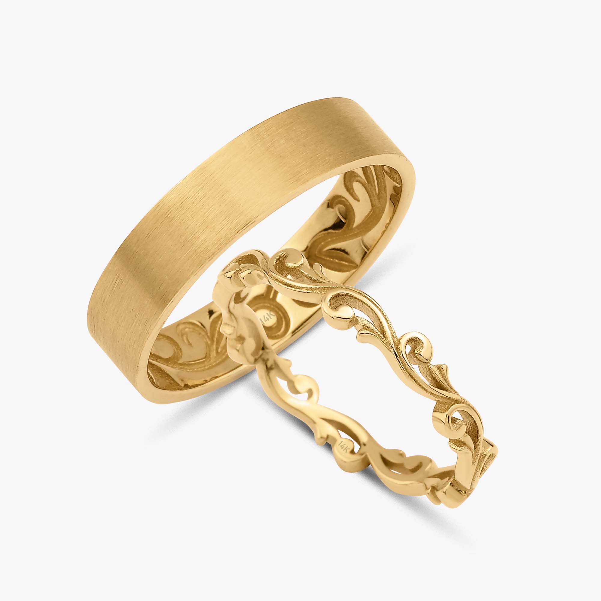 Golden Flow Alyans Seti