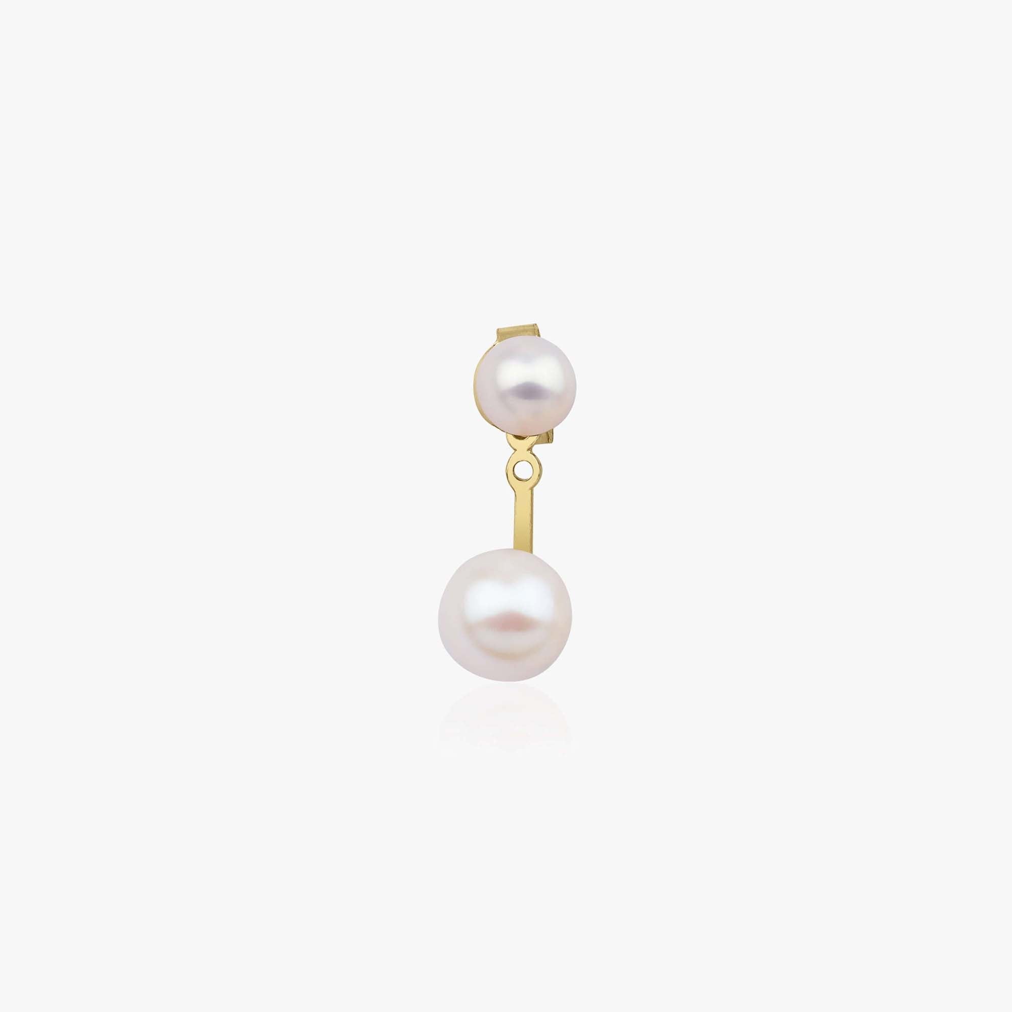 Çift İncili Küpe / Pearl Ear Jacket
