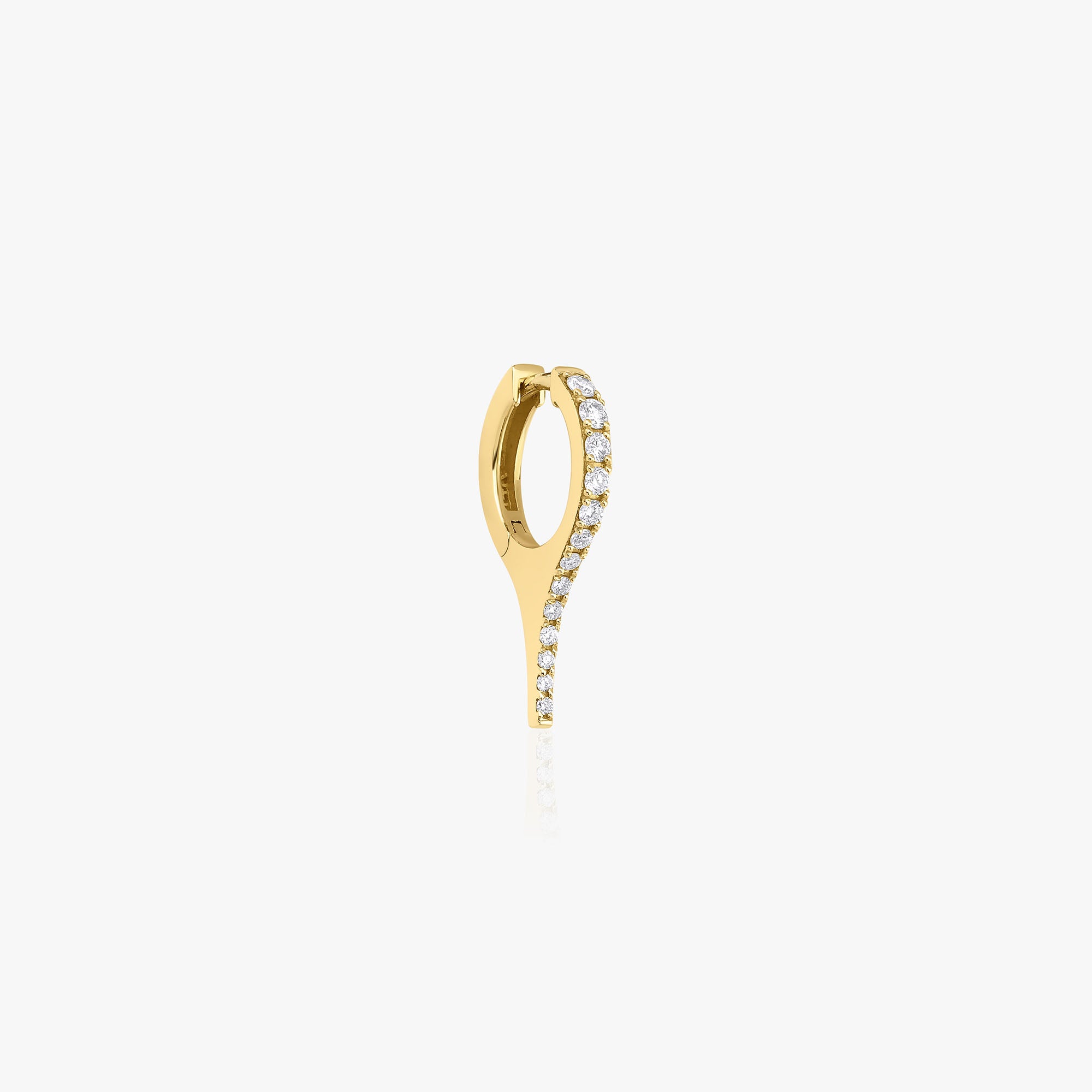 Tek Pırlanta Hançer Küpe / Diamond Dagger Hoop