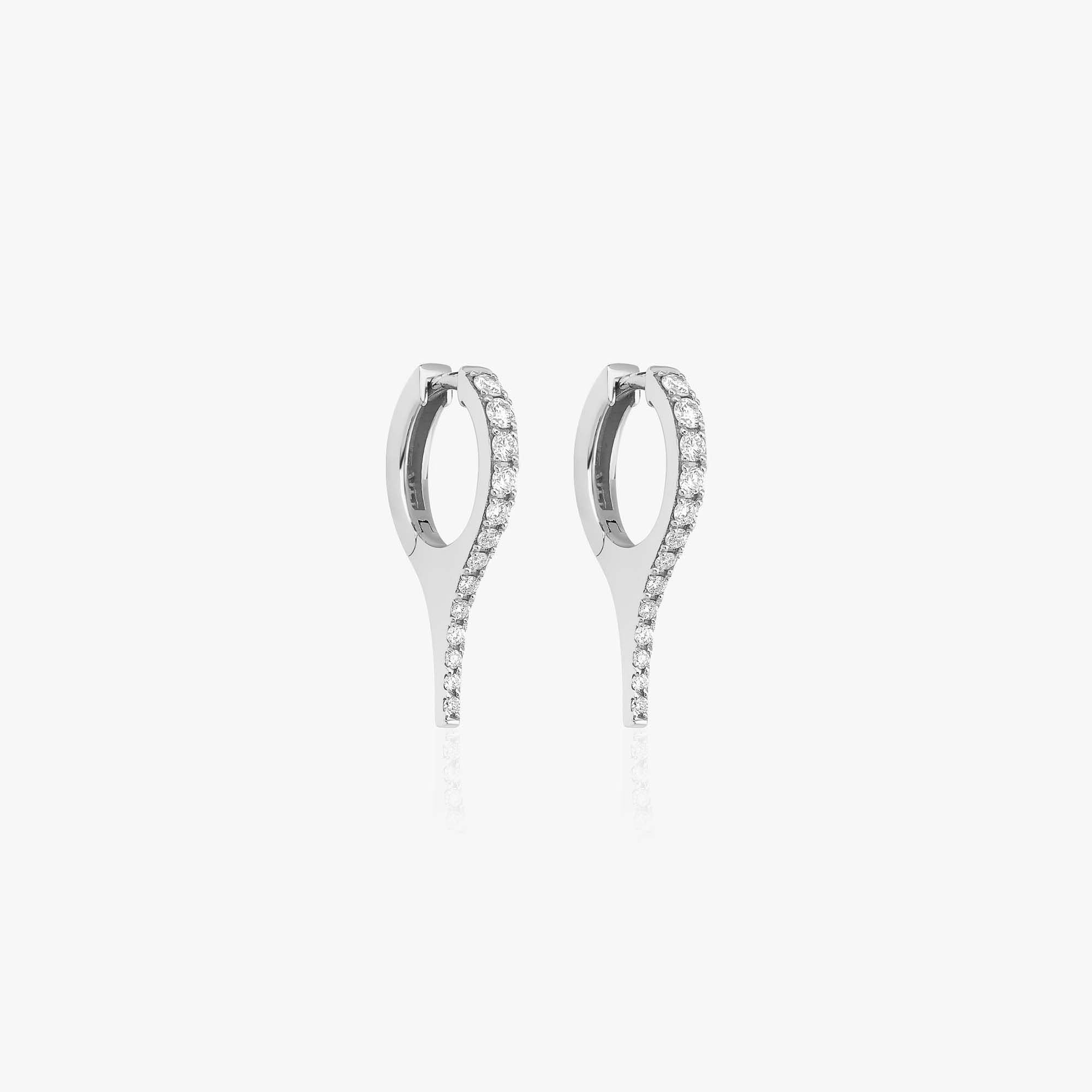 Pırlanta Hançer Küpe / Diamond Dagger Hoops