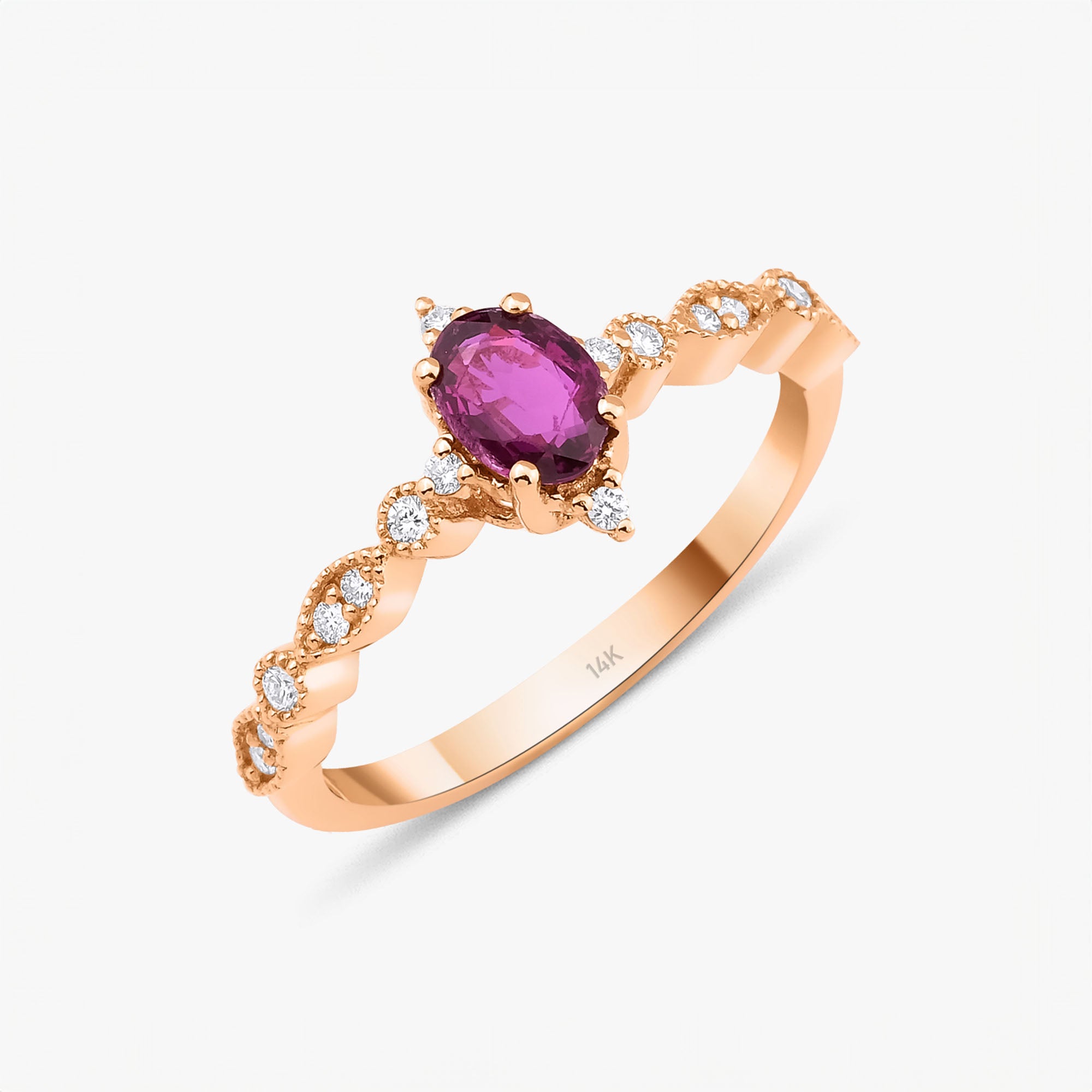 Pırlanta ve Yakut Sirius Yıldızı Yüzük / Ruby Sirius