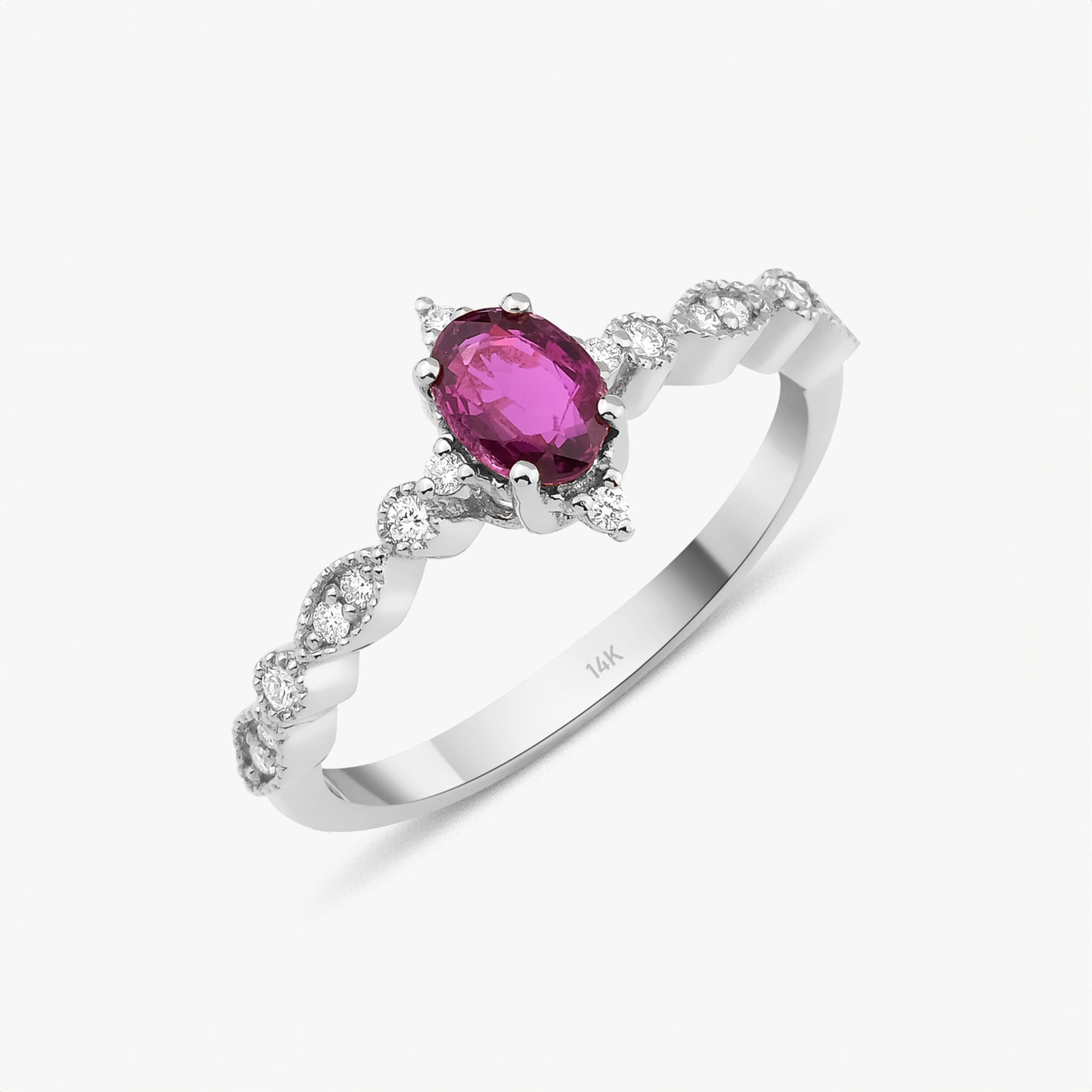 Pırlanta ve Yakut Sirius Yıldızı Yüzük / Ruby Sirius