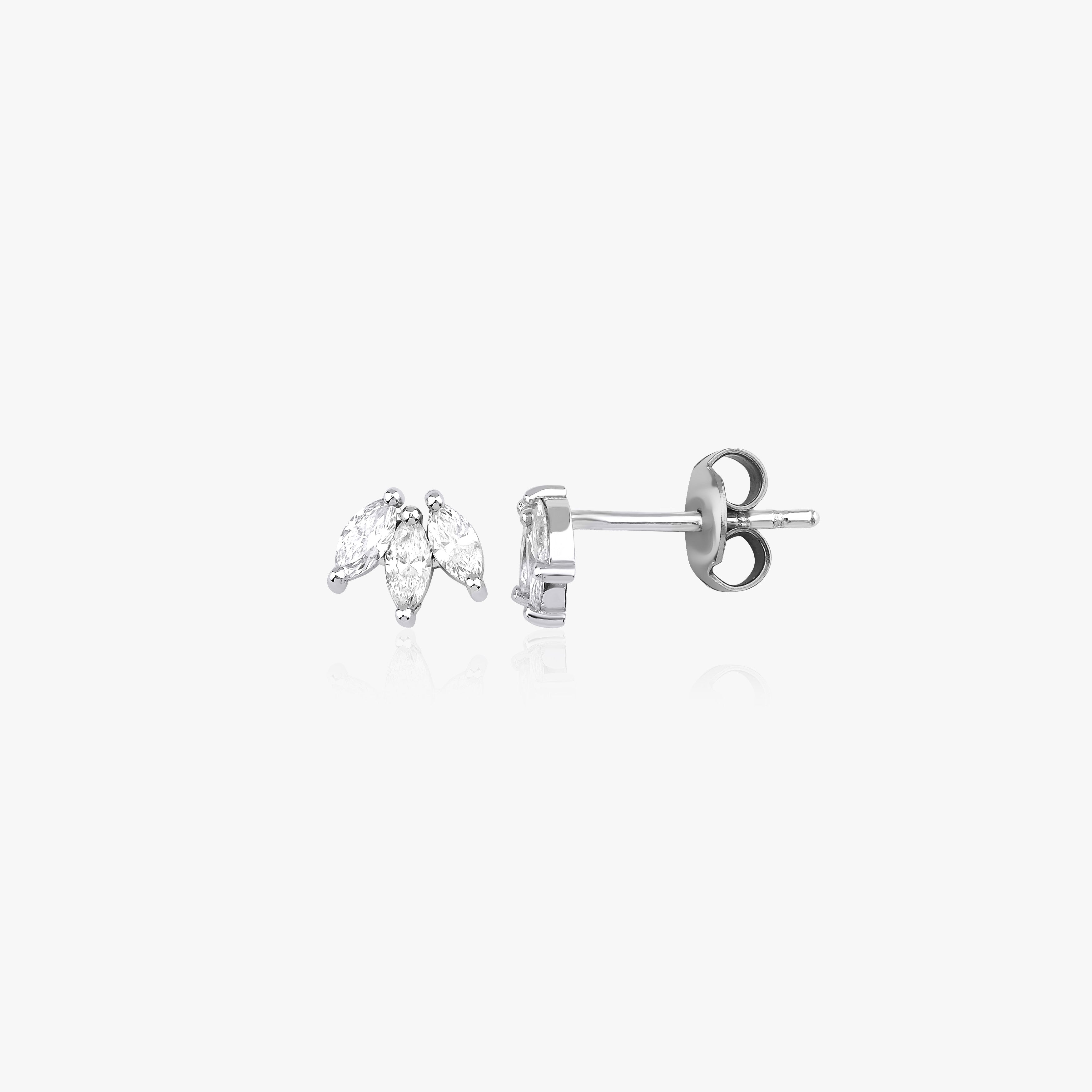 Markiz Pırlanta Lotus Stud Küpe