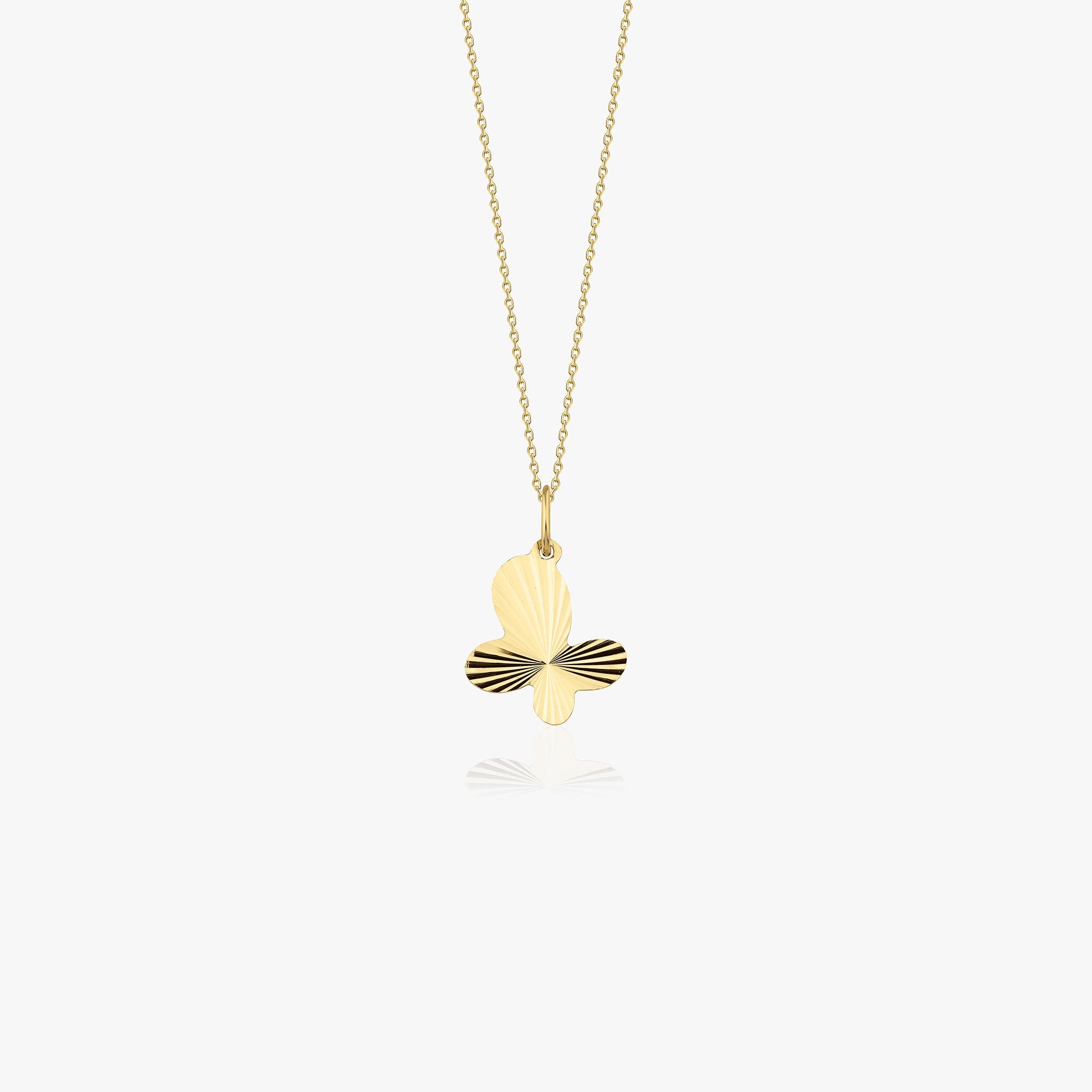 Minimal Lazer Kesim Kelebek Kolye
