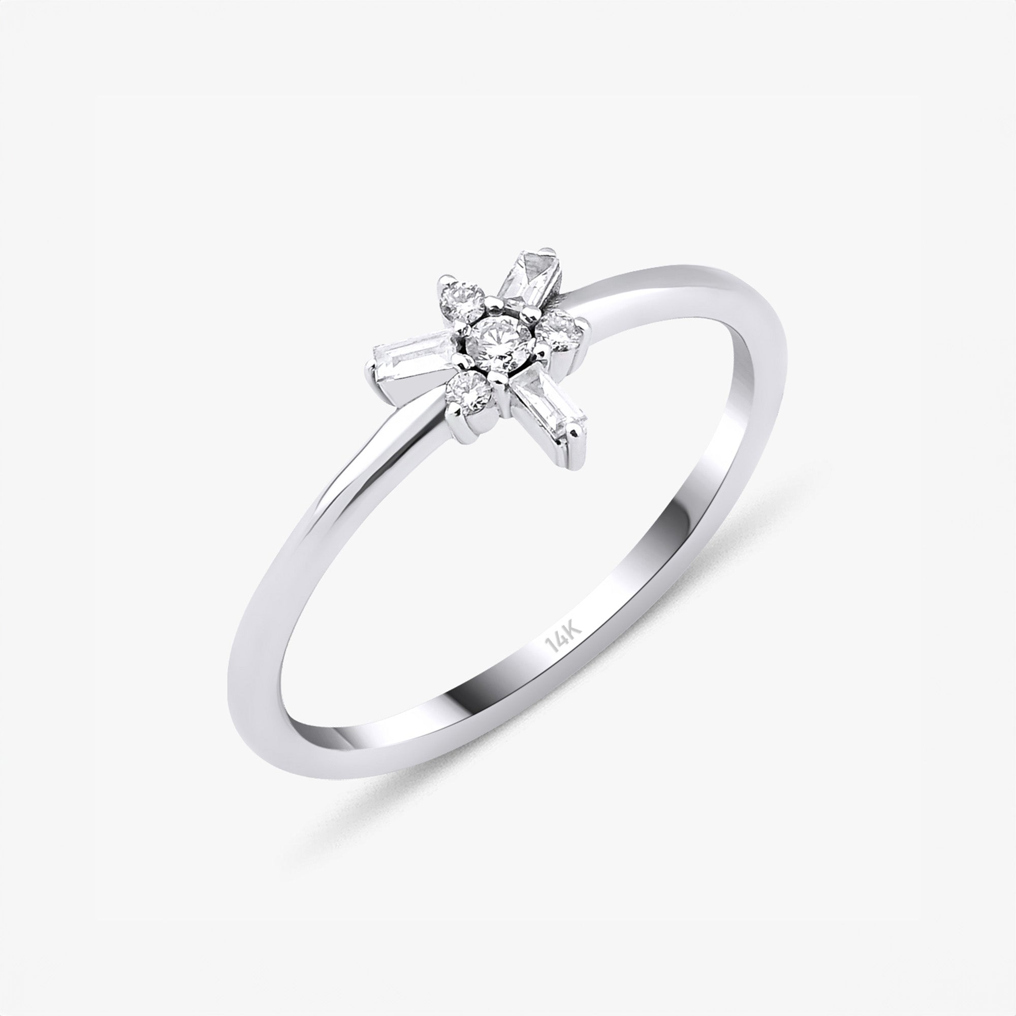 Minimal Pırlanta Patlama Yüzük / Mini Diamond Burst