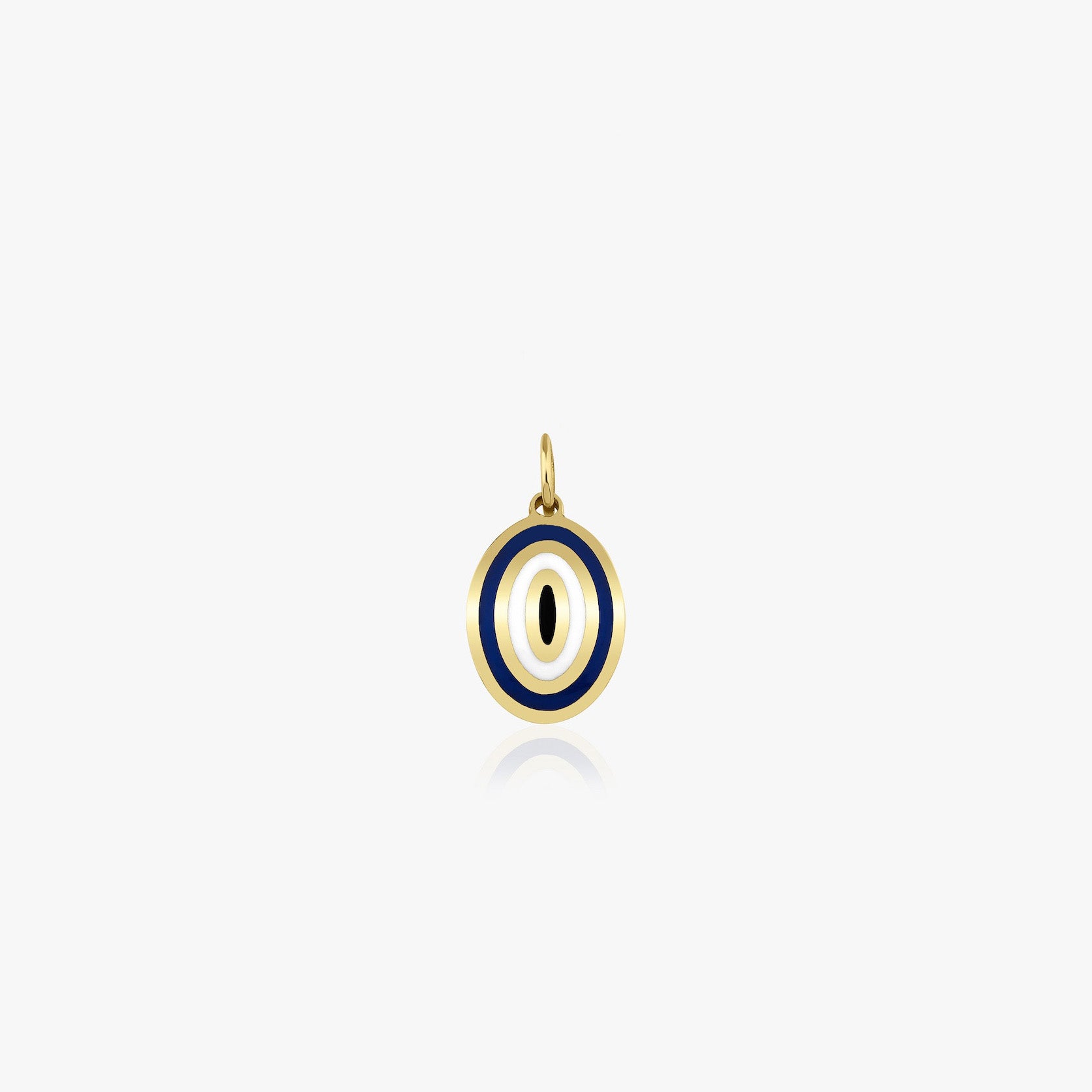 Oval Lacivert Nazar Kolye Ucu