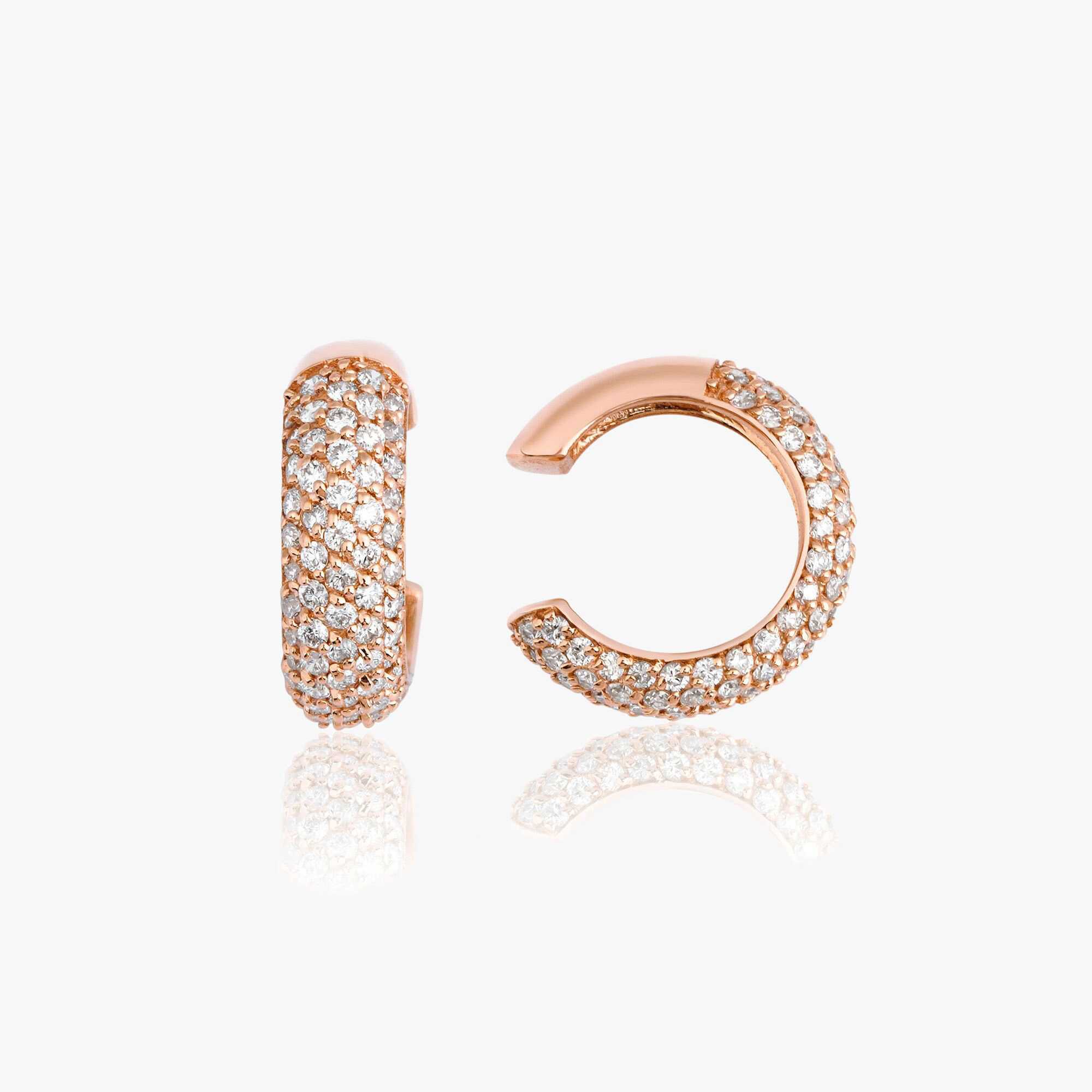 Pave Pırlanta Yuvarlak Ear Cuff