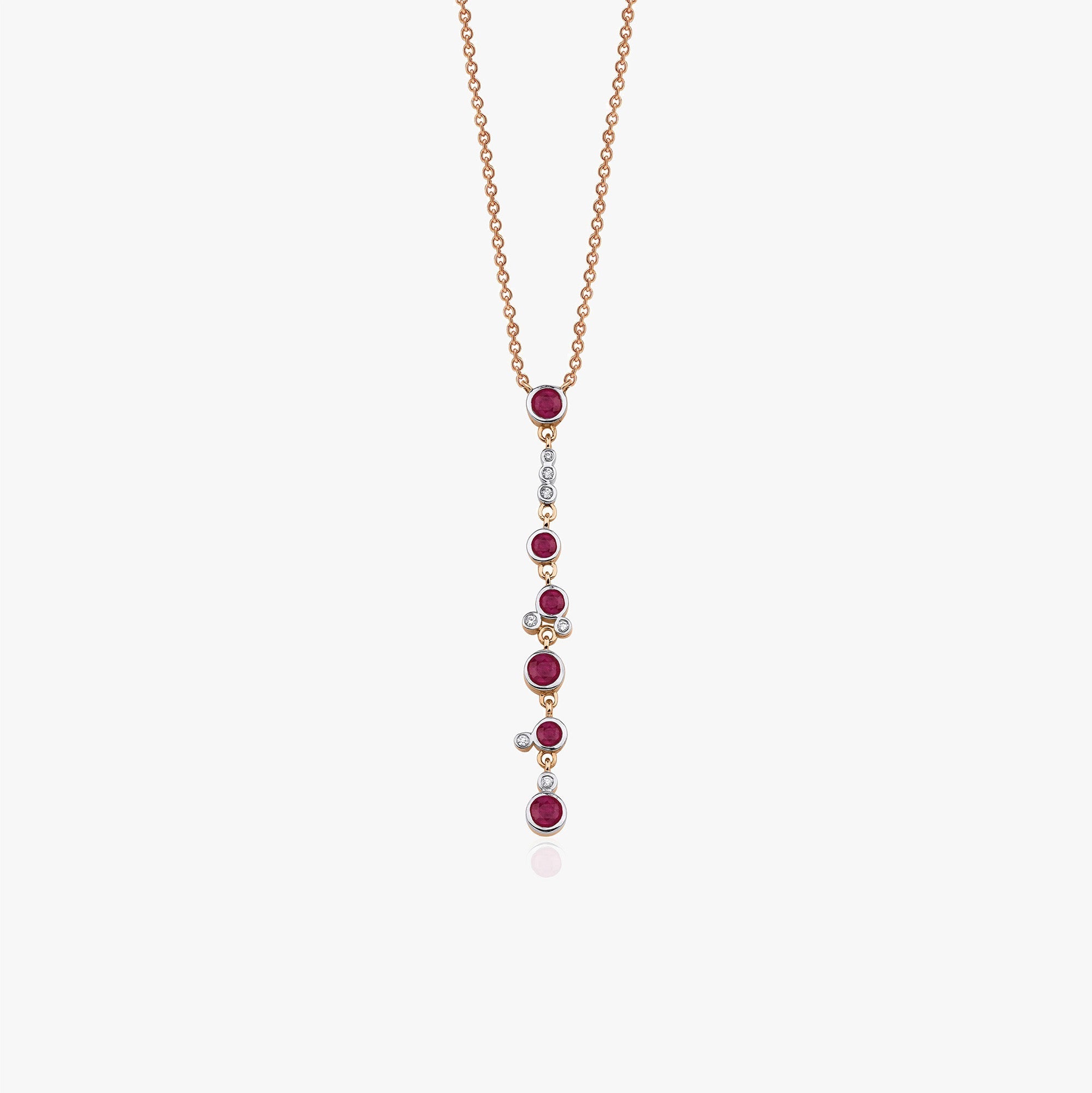 Şelale Lariat Kolye / Ruby Waterfall