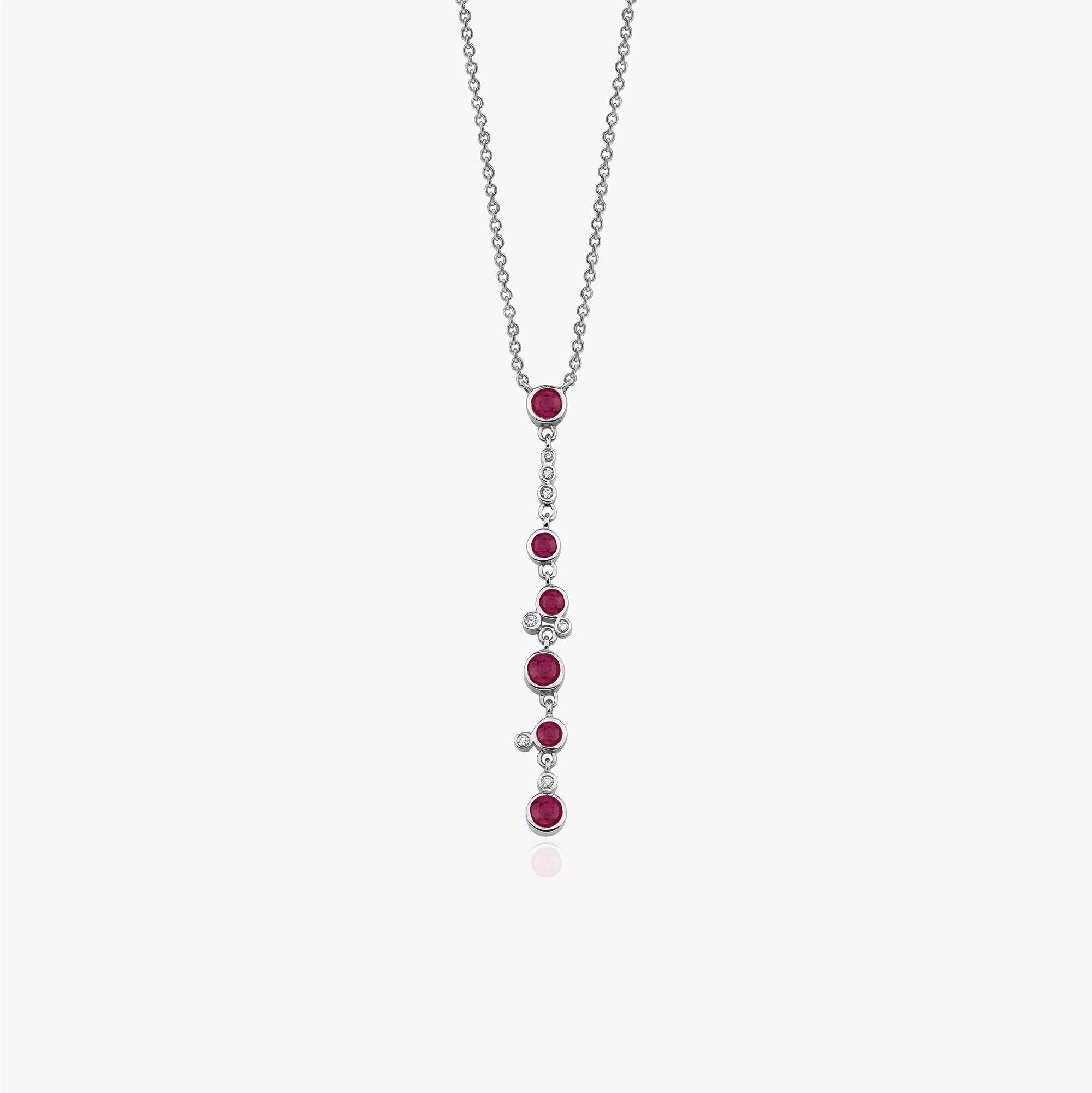 Şelale Lariat Kolye / Ruby Waterfall