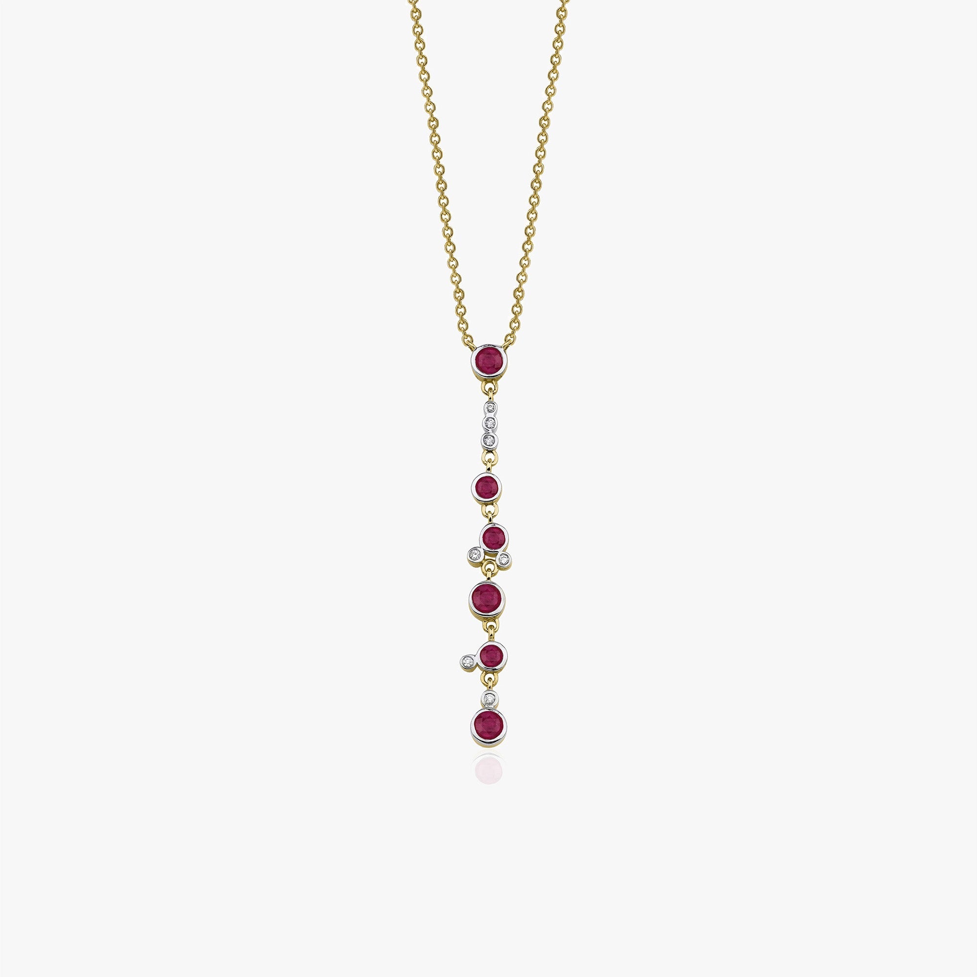 Şelale Lariat Kolye / Ruby Waterfall