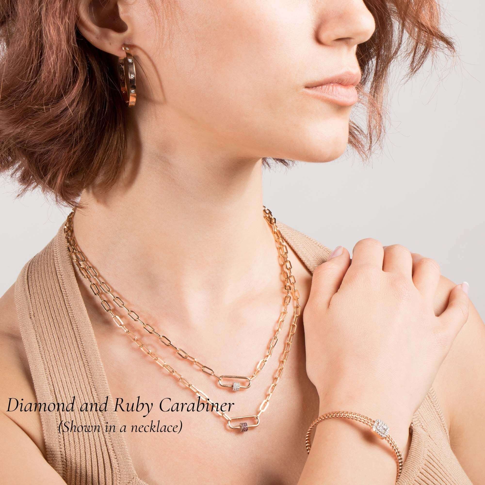 Minimal Pırlanta Carabiner Kilit / Mini Carabiner