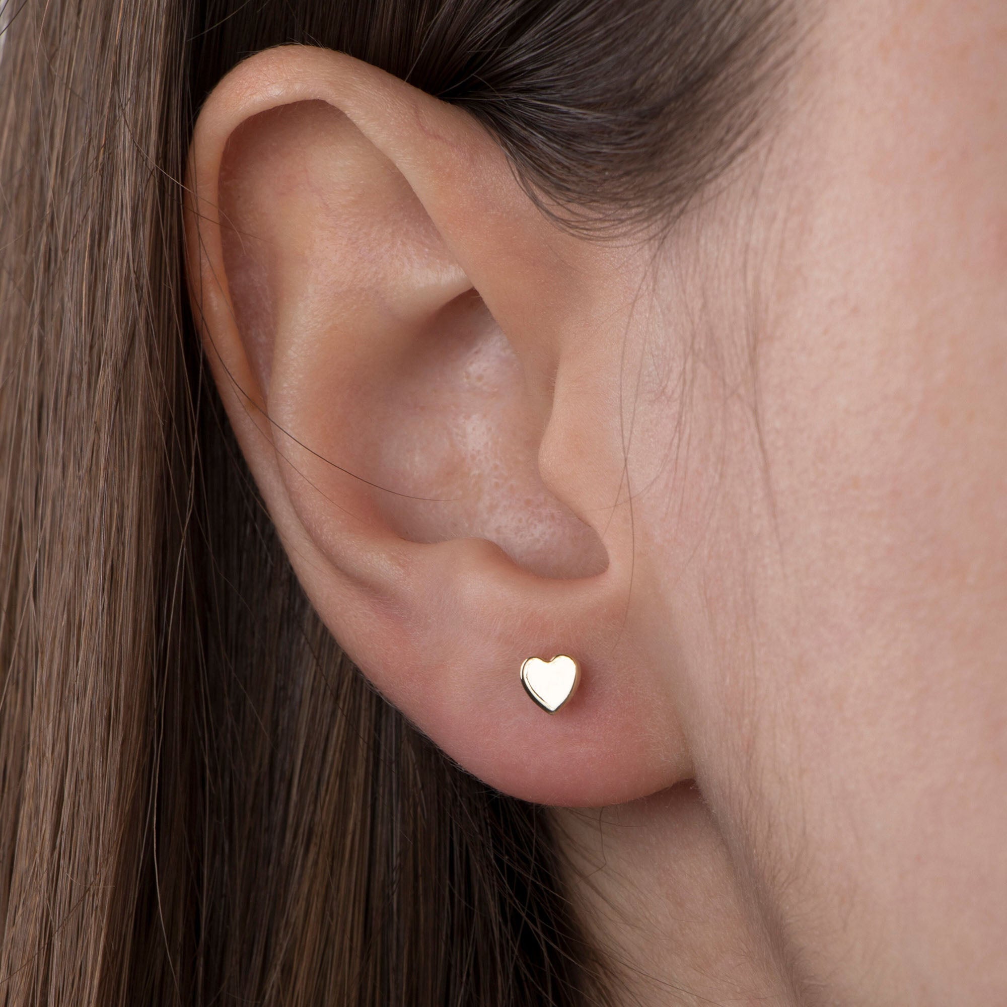 Mini Kalp Stud Küpe / Heart Studs
