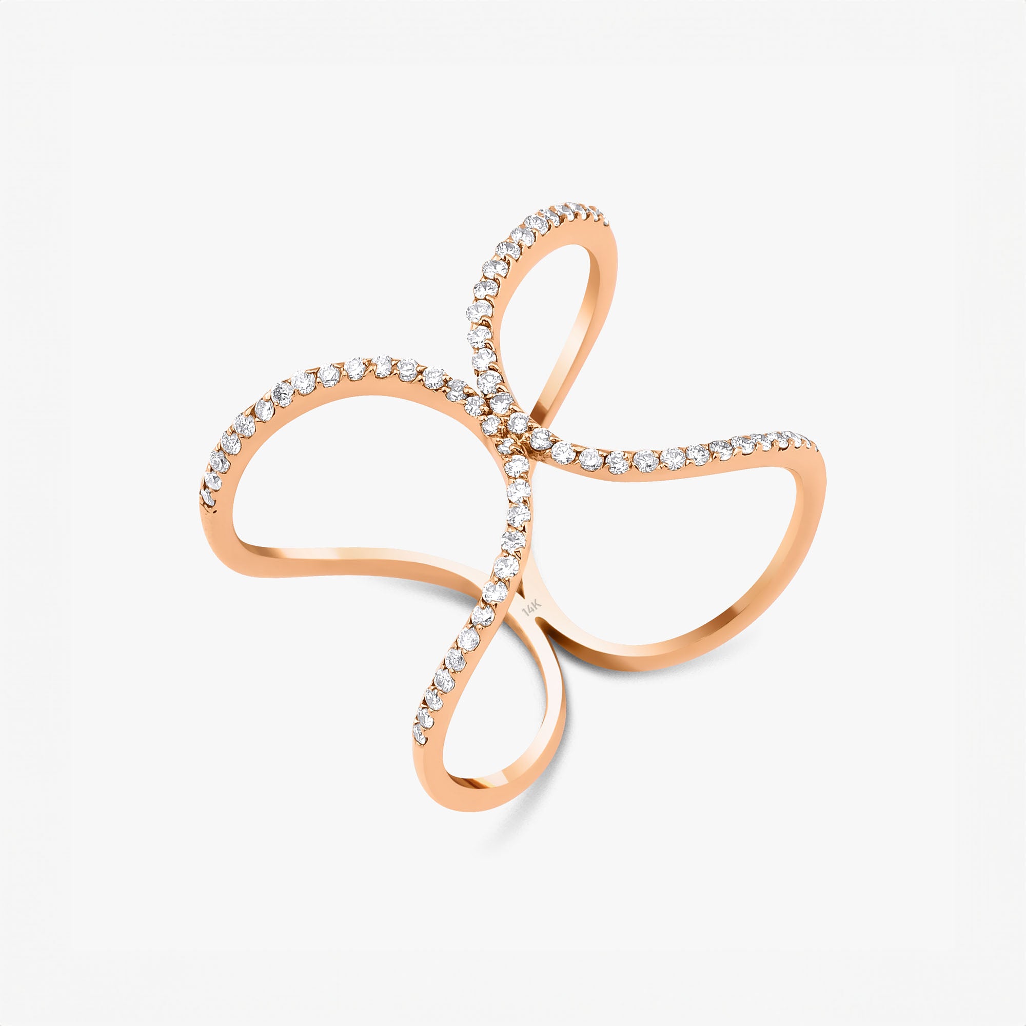 Pırlanta Dalga Yüzük / Diamond Wave Ring
