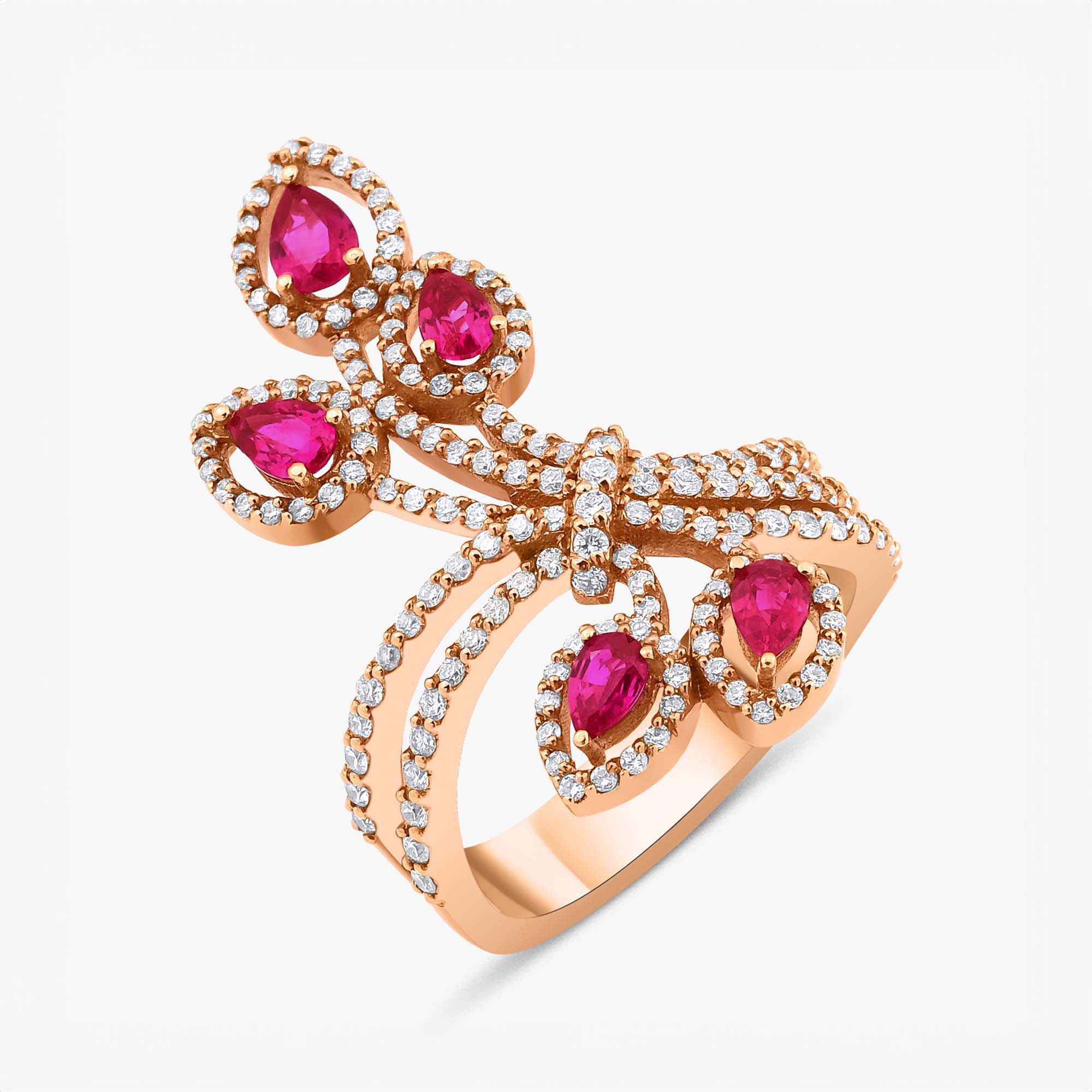Yakut ve Pırlanta Buket Yüzük / The Ruby Bouquet Ring