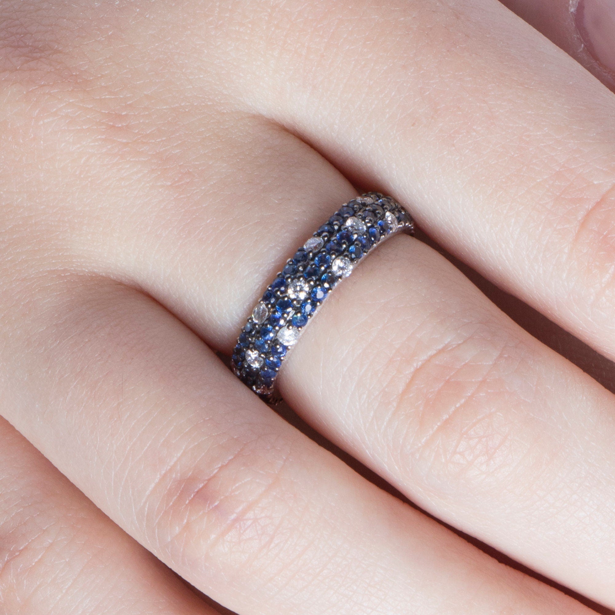 Safir ve Pırlanta Tamtur Yüzük  / Blue Classic