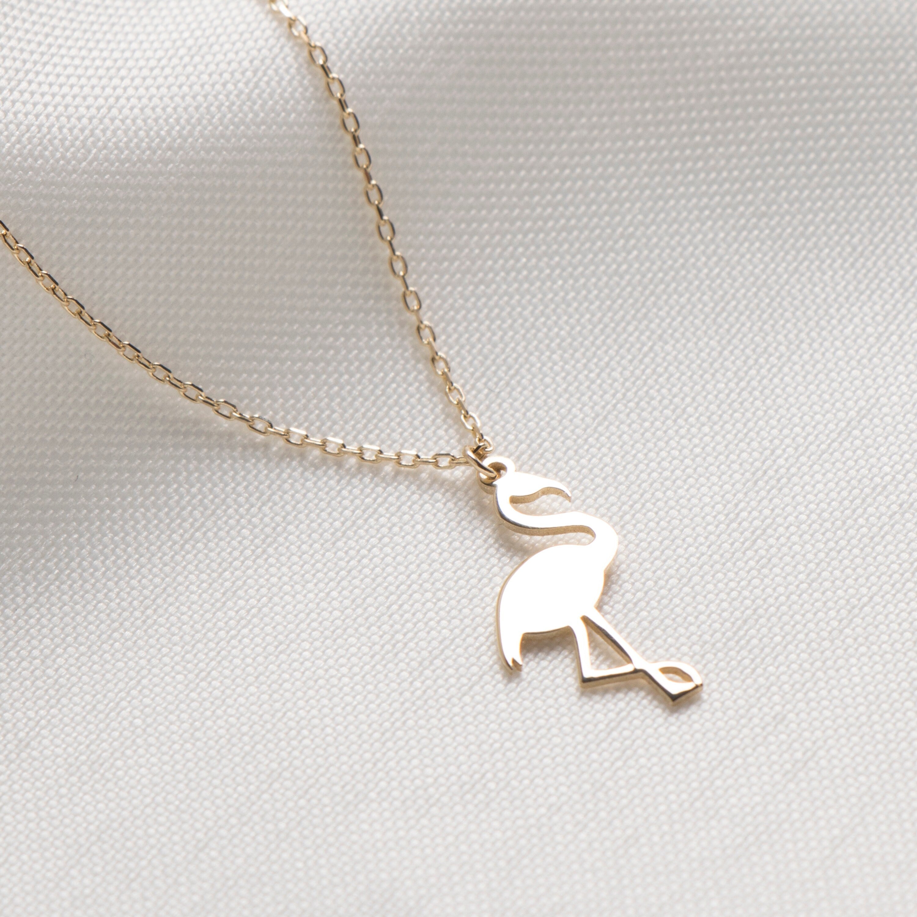 Minimal Flamingo Kolye Ucu