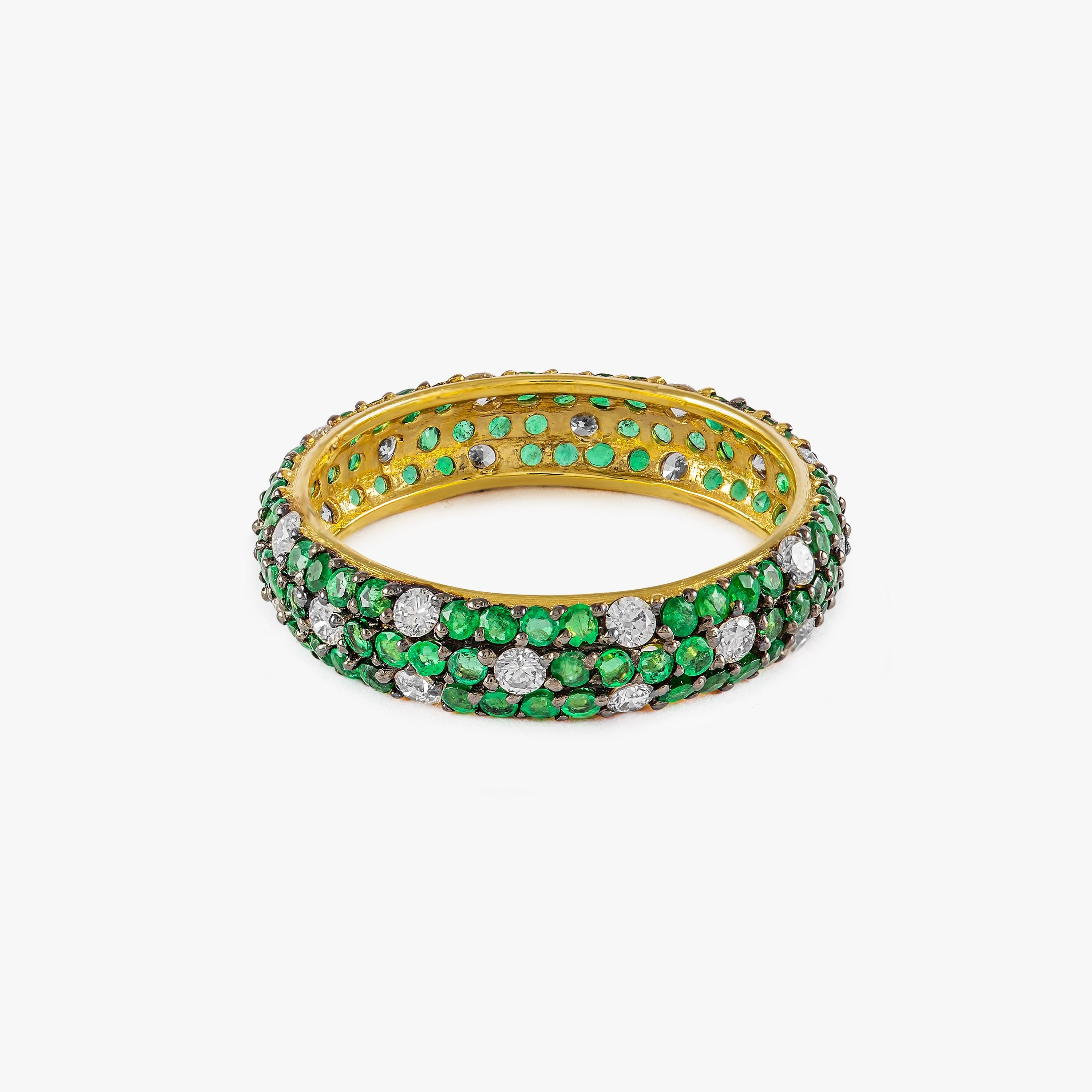 Zümrüt ve Pırlanta Tamtur Yüzük  / Green Classic